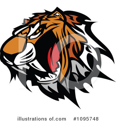 Royalty-Free (RF) Tiger Clipart Illustration by Chromaco - Stock Sample #1095748