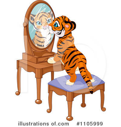 Royalty-Free (RF) Tiger Clipart Illustration by Pushkin - Stock Sample #1105999