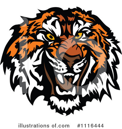 Royalty-Free (RF) Tiger Clipart Illustration by Chromaco - Stock Sample #1116444