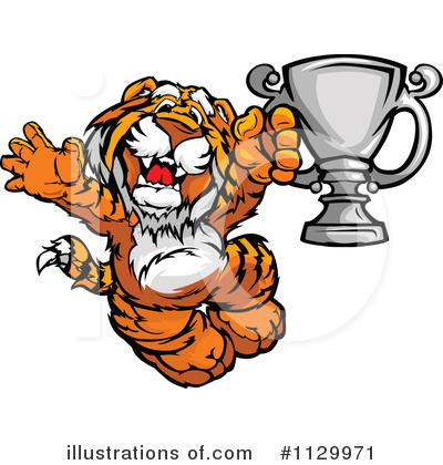 Royalty-Free (RF) Tiger Clipart Illustration by Chromaco - Stock Sample #1129971