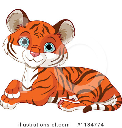 Royalty-Free (RF) Tiger Clipart Illustration by Pushkin - Stock Sample #1184774