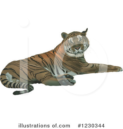 Royalty-Free (RF) Tiger Clipart Illustration by dero - Stock Sample #1230344