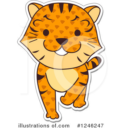 Royalty-Free (RF) Tiger Clipart Illustration by BNP Design Studio - Stock Sample #1246247