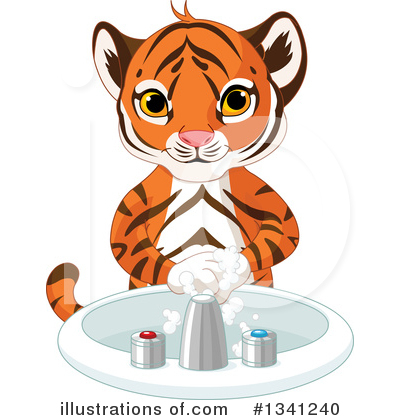 Royalty-Free (RF) Tiger Clipart Illustration by Pushkin - Stock Sample #1341240