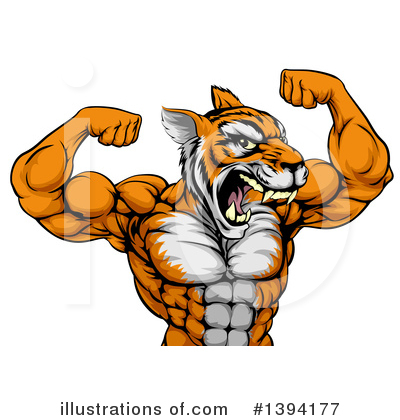 Royalty-Free (RF) Tiger Clipart Illustration by AtStockIllustration - Stock Sample #1394177