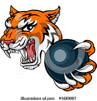 Royalty-Free (RF) Tiger Clipart Illustration by AtStockIllustration - Stock Sample #1689007