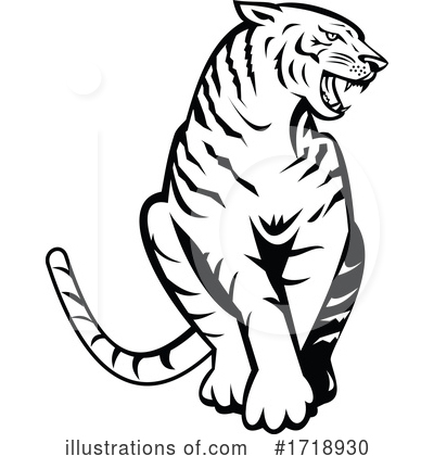 Royalty-Free (RF) Tiger Clipart Illustration by patrimonio - Stock Sample #1718930