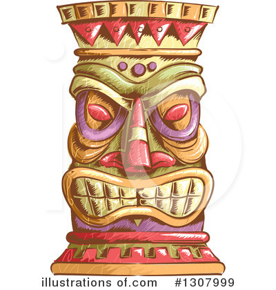 Royalty-Free (RF) Tiki Clipart Illustration by BNP Design Studio - Stock Sample #1307999