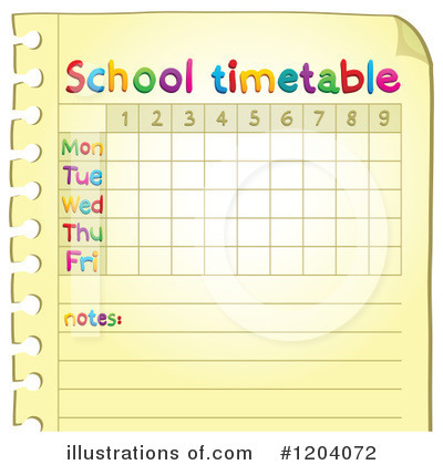 Royalty-Free (RF) Time Table Clipart Illustration by visekart - Stock Sample #1204072