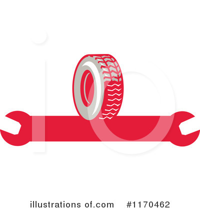 Royalty-Free (RF) Tire Clipart Illustration by patrimonio - Stock Sample #1170462