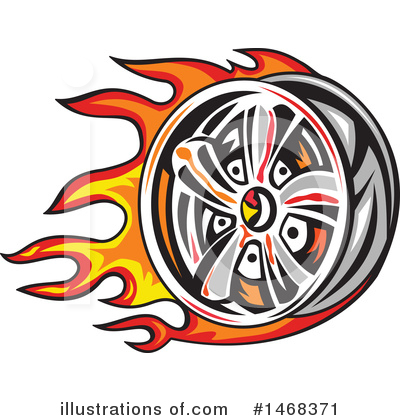 Royalty-Free (RF) Tire Clipart Illustration by patrimonio - Stock Sample #1468371