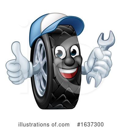 Royalty-Free (RF) Tire Clipart Illustration by AtStockIllustration - Stock Sample #1637300