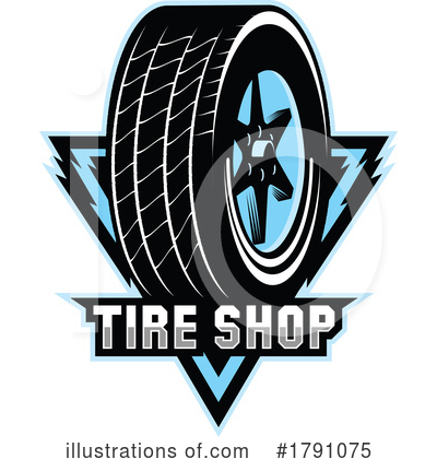 Royalty-Free (RF) Tire Clipart Illustration by Vector Tradition SM - Stock Sample #1791075