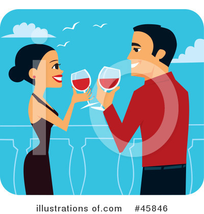 Royalty-Free (RF) Toasting Clipart Illustration by Monica - Stock Sample #45846