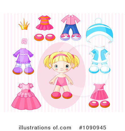 Paper Dolls Clipart #1090945 by Pushkin