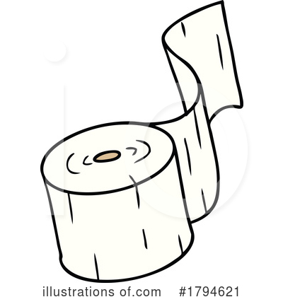 Royalty-Free (RF) Toilet Paper Clipart Illustration by lineartestpilot - Stock Sample #1794621