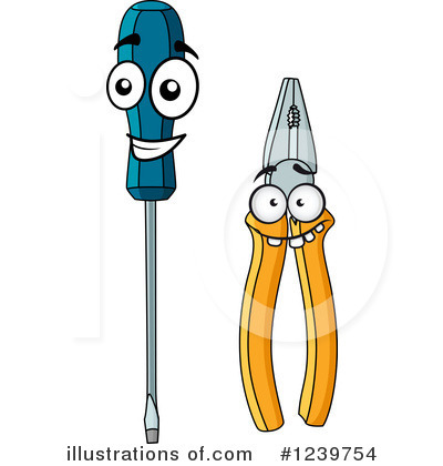 Screwdriver Clipart #1239754 by Vector Tradition SM