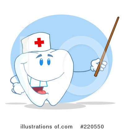 Royalty-Free (RF) Tooth Character Clipart Illustration by Hit Toon - Stock Sample #220550