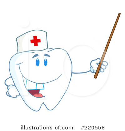 Royalty-Free (RF) Tooth Character Clipart Illustration by Hit Toon - Stock Sample #220558