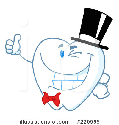 Royalty-Free (RF) Tooth Character Clipart Illustration by Hit Toon - Stock Sample #220565