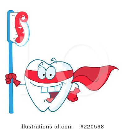 Royalty-Free (RF) Tooth Character Clipart Illustration by Hit Toon - Stock Sample #220568