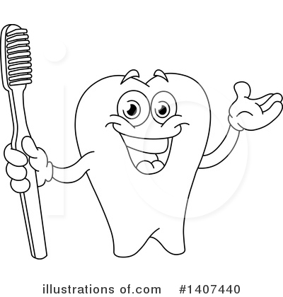 Tooth Character Clipart #1407440 by yayayoyo