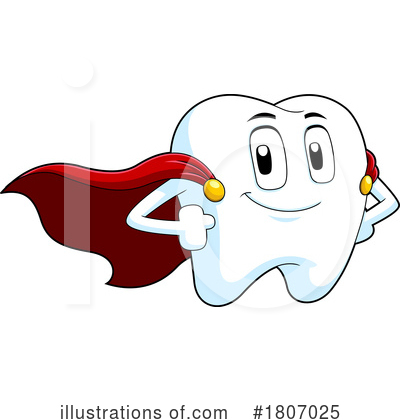 Tooth Character Clipart #1807025 by Hit Toon