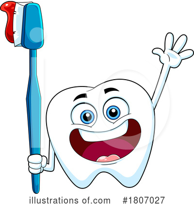 Tooth Character Clipart #1807027 by Hit Toon