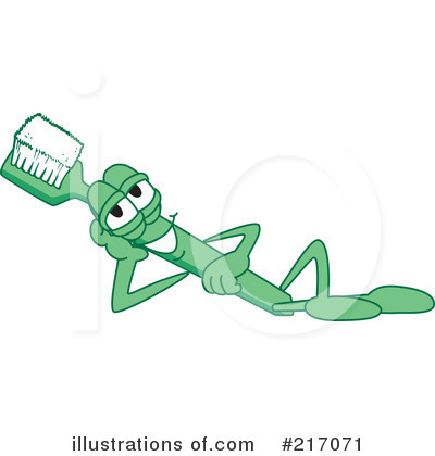 Toothbrush Character Clipart #217071 by Mascot Junction