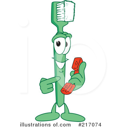 Toothbrush Character Clipart #217074 by Mascot Junction