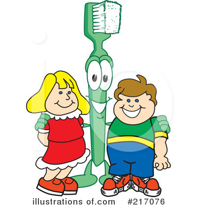Royalty-Free (RF) Toothbrush Mascot Clipart Illustration by Mascot Junction - Stock Sample #217076