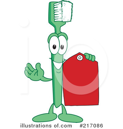 Royalty-Free (RF) Toothbrush Mascot Clipart Illustration by Mascot Junction - Stock Sample #217086