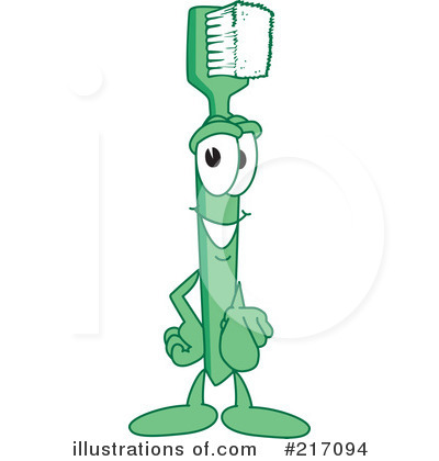 Royalty-Free (RF) Toothbrush Mascot Clipart Illustration by Mascot Junction - Stock Sample #217094