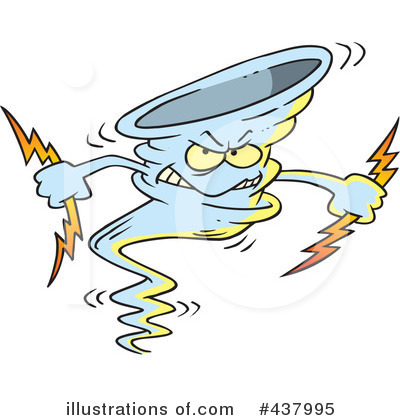 Royalty-Free (RF) Tornado Clipart Illustration by toonaday - Stock Sample #437995