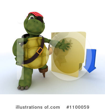 Royalty-Free (RF) Tortoise Clipart Illustration by KJ Pargeter - Stock Sample #1100059