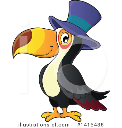 Royalty-Free (RF) Toucan Clipart Illustration by visekart - Stock Sample #1415436