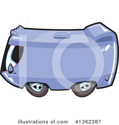 Royalty-Free (RF) Tour Bus Clipart Illustration by Clip Art Mascots - Stock Sample #1362387