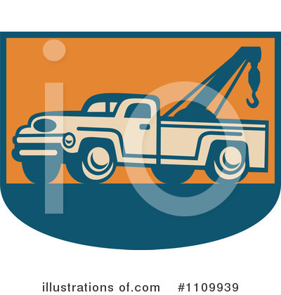 Tow Truck Clipart #1109939 by patrimonio