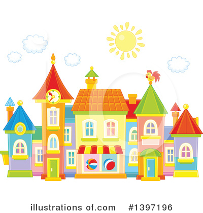 Royalty-Free (RF) Town Clipart Illustration by Alex Bannykh - Stock Sample #1397196