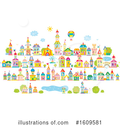 Royalty-Free (RF) Town Clipart Illustration by Alex Bannykh - Stock Sample #1609581