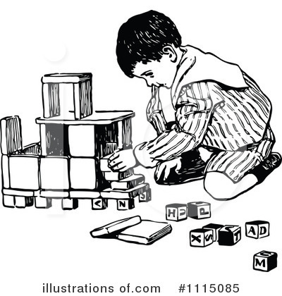 Royalty-Free (RF) Toy Blocks Clipart Illustration by Prawny Vintage - Stock Sample #1115085