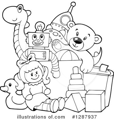 Royalty-Free (RF) Toy Clipart Illustration by visekart - Stock Sample #1287937