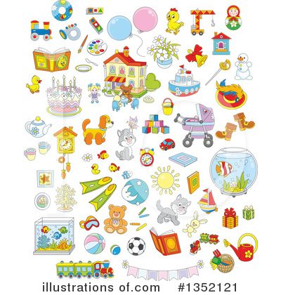 Party Balloon Clipart #1352121 by Alex Bannykh