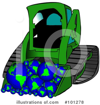 Royalty-Free (RF) Tractor Clipart Illustration by djart - Stock Sample #101278