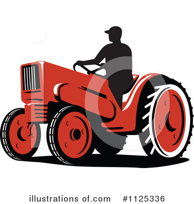 Royalty-Free (RF) Tractor Clipart Illustration by patrimonio - Stock Sample #1125336