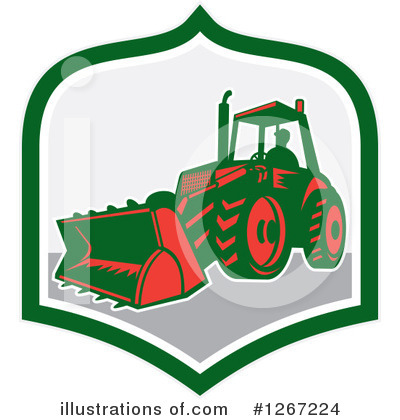 Royalty-Free (RF) Tractor Clipart Illustration by patrimonio - Stock Sample #1267224