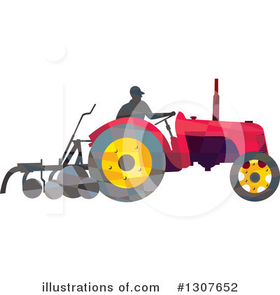 Royalty-Free (RF) Tractor Clipart Illustration by patrimonio - Stock Sample #1307652