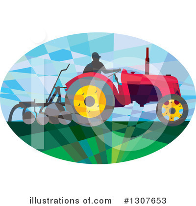Royalty-Free (RF) Tractor Clipart Illustration by patrimonio - Stock Sample #1307653