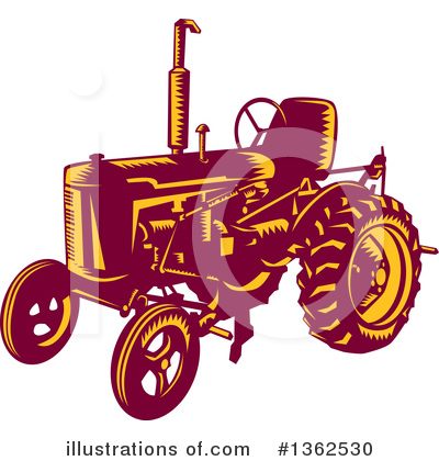 Royalty-Free (RF) Tractor Clipart Illustration by patrimonio - Stock Sample #1362530