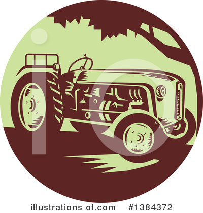 Royalty-Free (RF) Tractor Clipart Illustration by patrimonio - Stock Sample #1384372